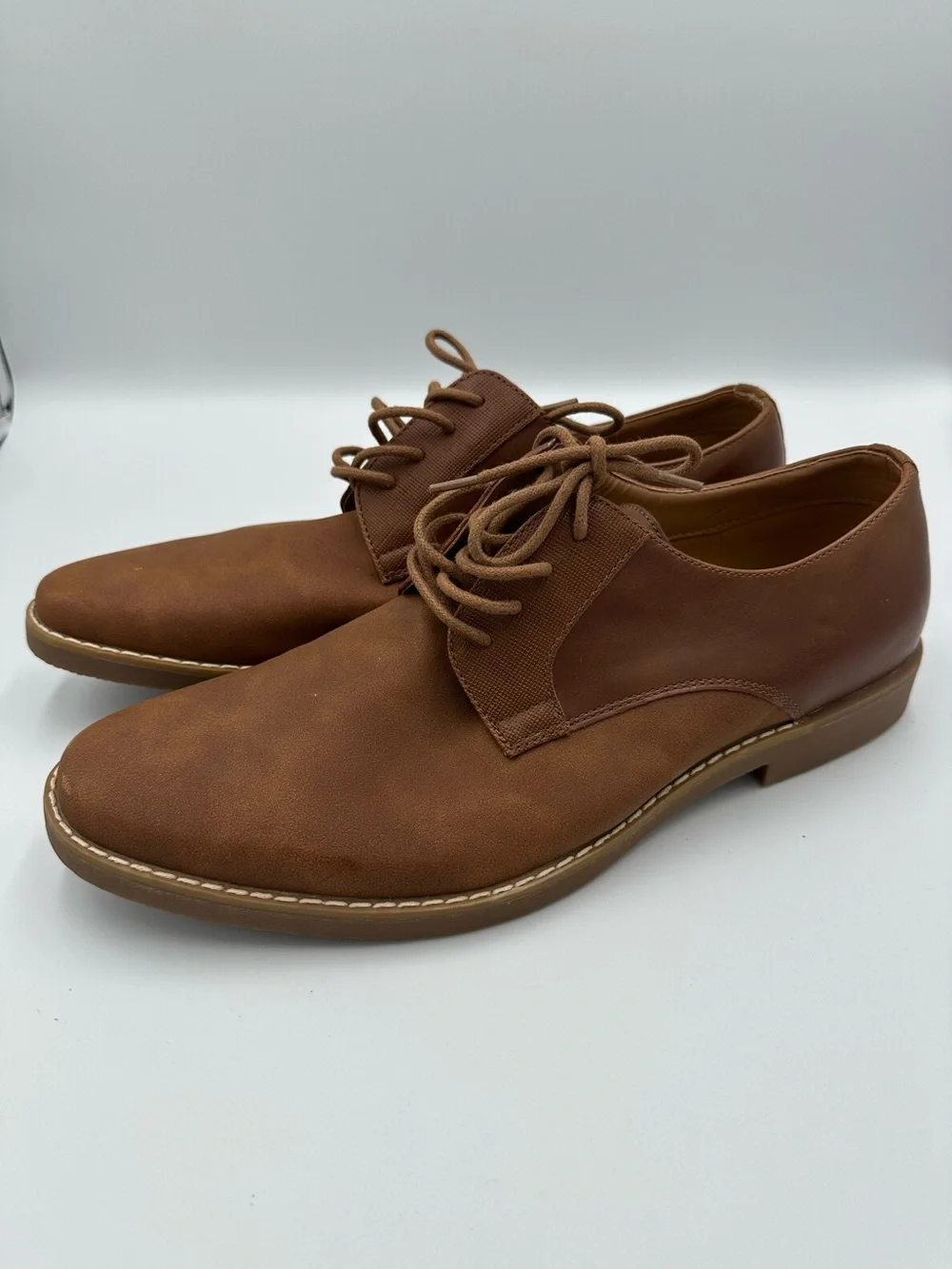 JF J Ferrar Sterling Men’s Dress Shoes Brown Lace Up Oxford Derby Size 9.5 M